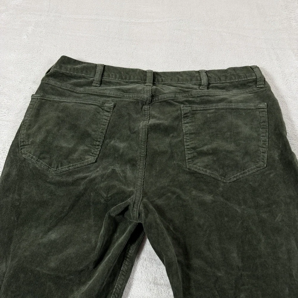 Banana Republic Mens 38x32 Travel Slim Fit Green Corduroy Pants Chino Preppy